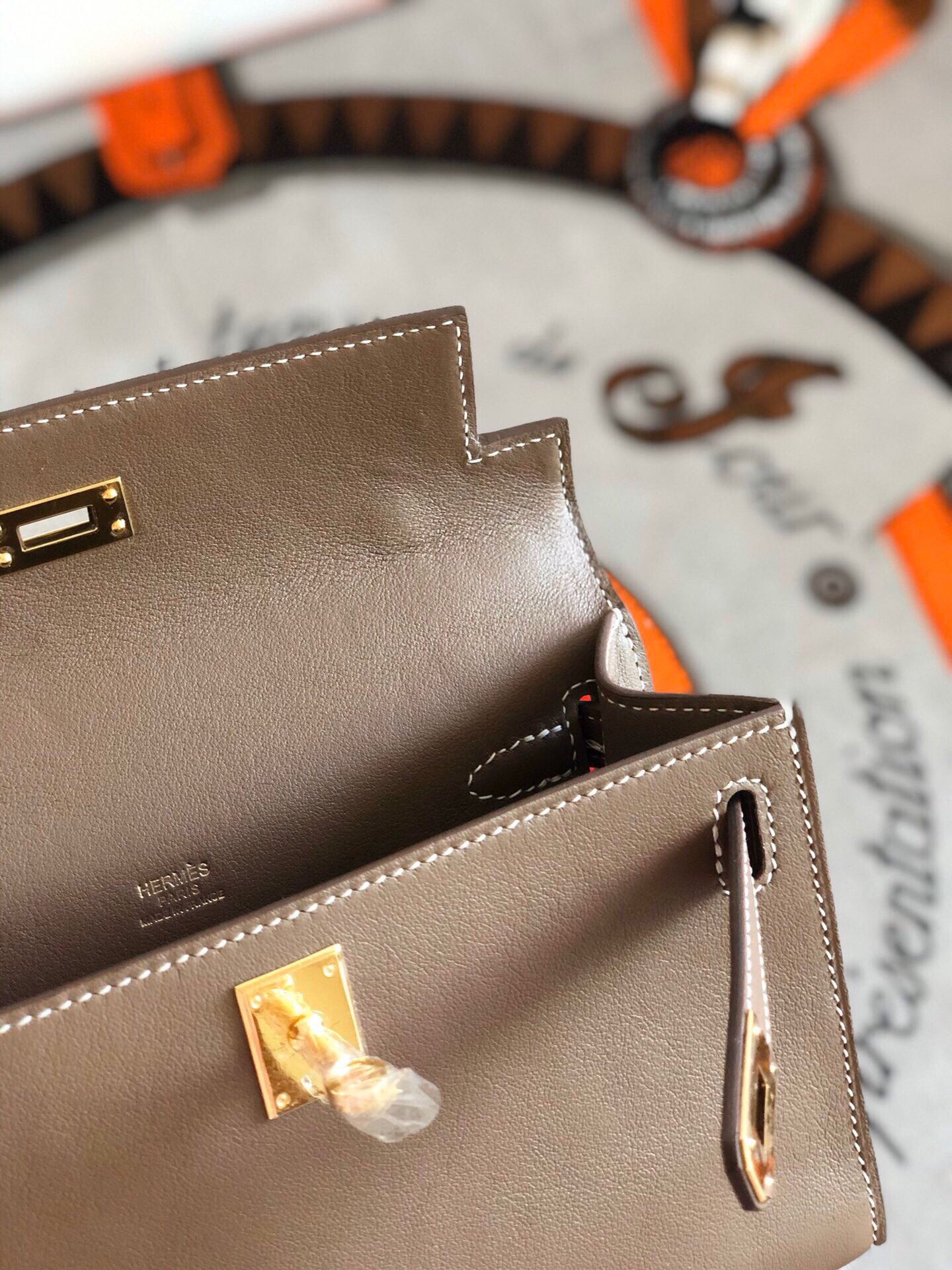 에르메스 미니 켈리백22 에토프 금장 스위프트